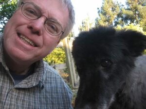 Here I am with Boo, one of my all-time favorite garden companions!